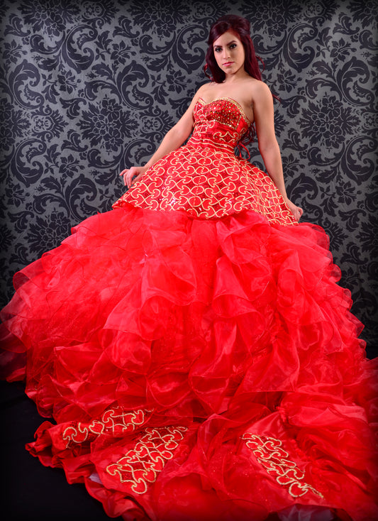 Queen of Hearts Quinceanera Haute Couture