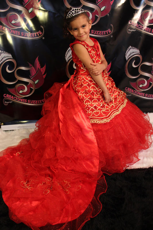 Queen of Hearts Little Girls Haute Couture