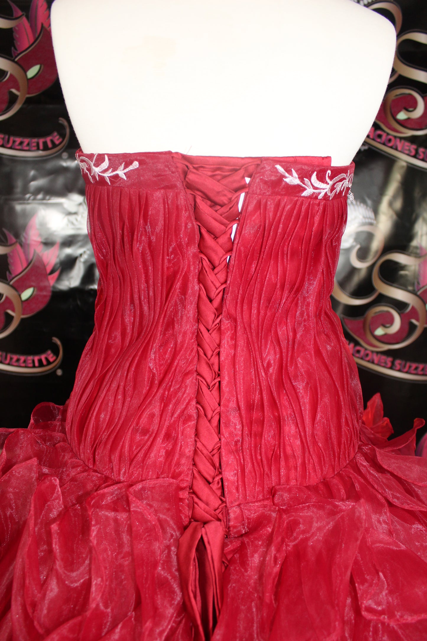 Quinceañera Fashion Burgundy Dress