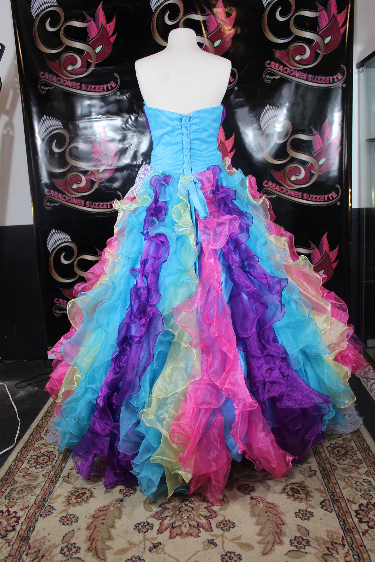 Quinceañera Fashion Rainbow Dress