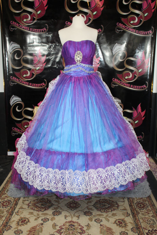 Quinceañera Fashion Rainbow Dress