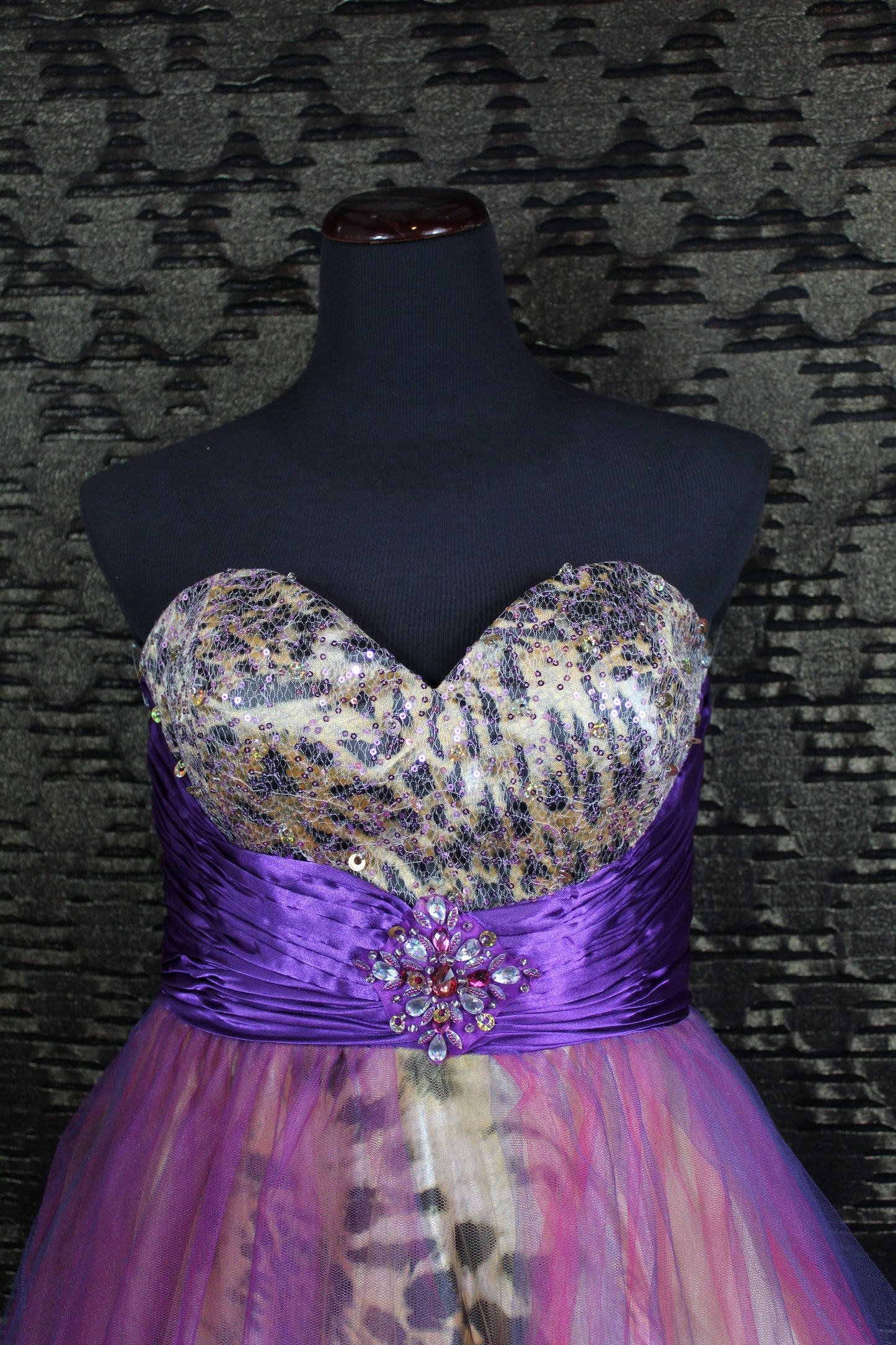 Fashion Teen Purple Leopard Dress