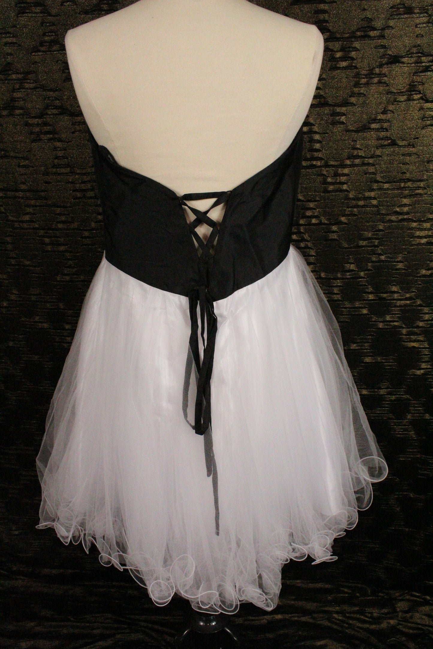 Fashion Teen White Black Dress